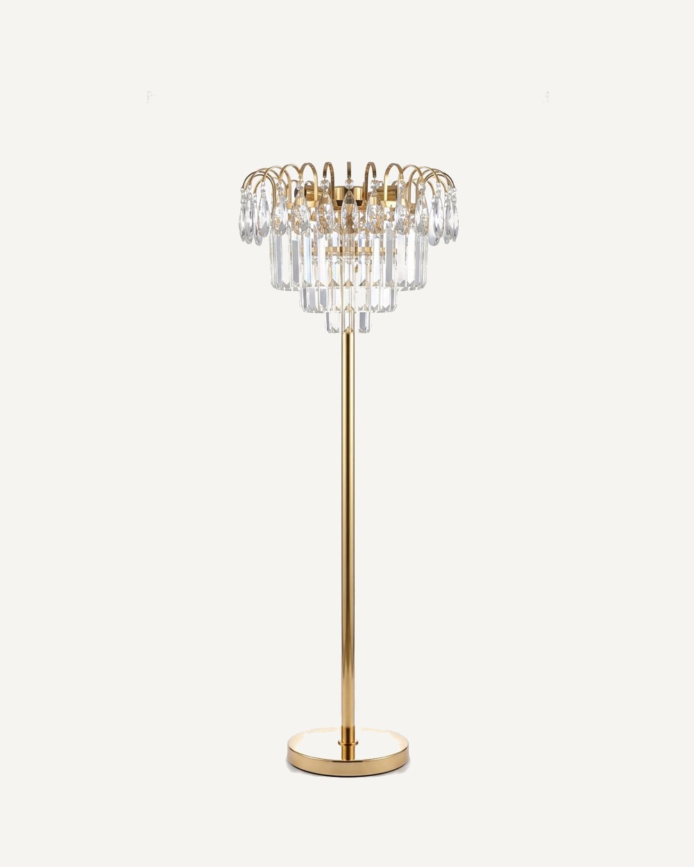 Crystal Floor Lamp - Gold